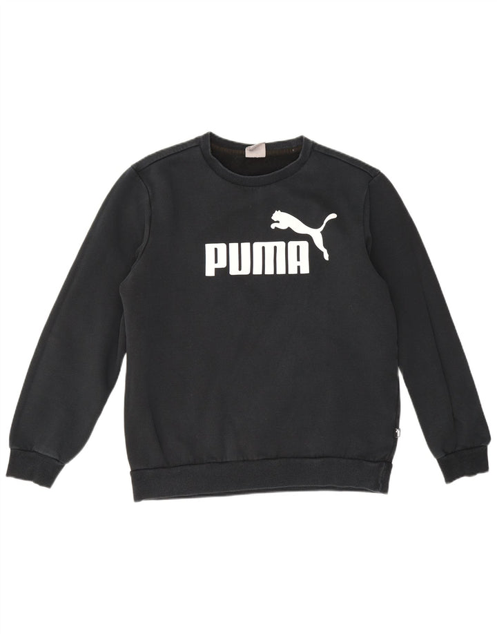 Felpa grafica da uomo Puma, media, in cotone blu navy