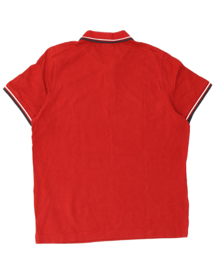 Polo da uomo Lotto Large in cotone rosso