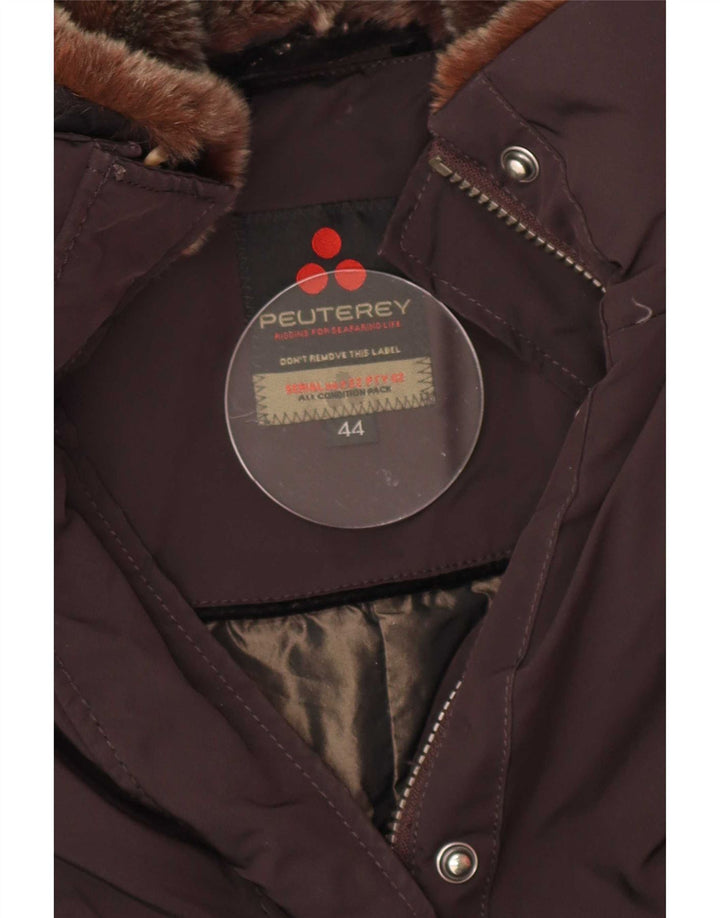 PEUTEREY Giacca parka imbottita da donna IT 44 Poliestere marrone medio