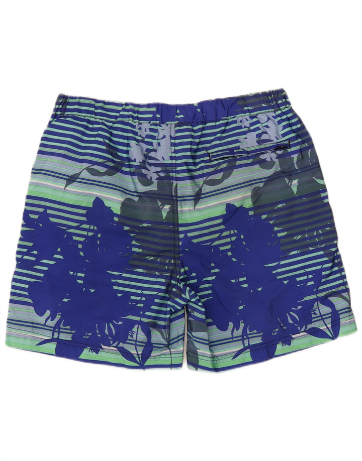 Pantaloncini da bagno da uomo Michael Kors grandi in poliestere floreale blu