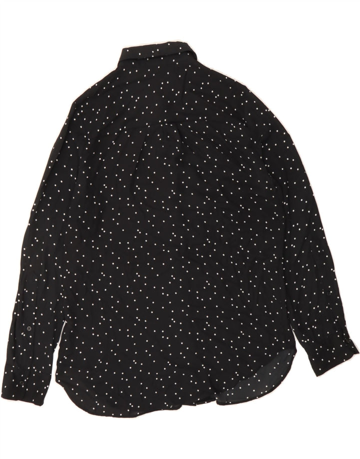 MOSSIMO Womens Shirt UK 10 Small Black Polka Dot Polyester Vintage Mossimo and Second-Hand Mossimo from Messina Hembry 