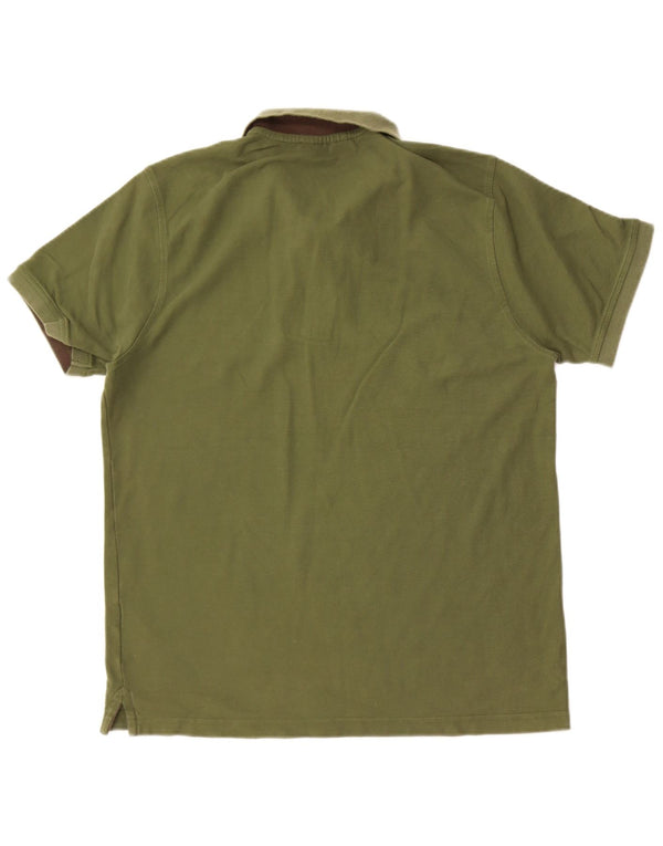 Polo da uomo Mountain Warehouse in cotone verde medio