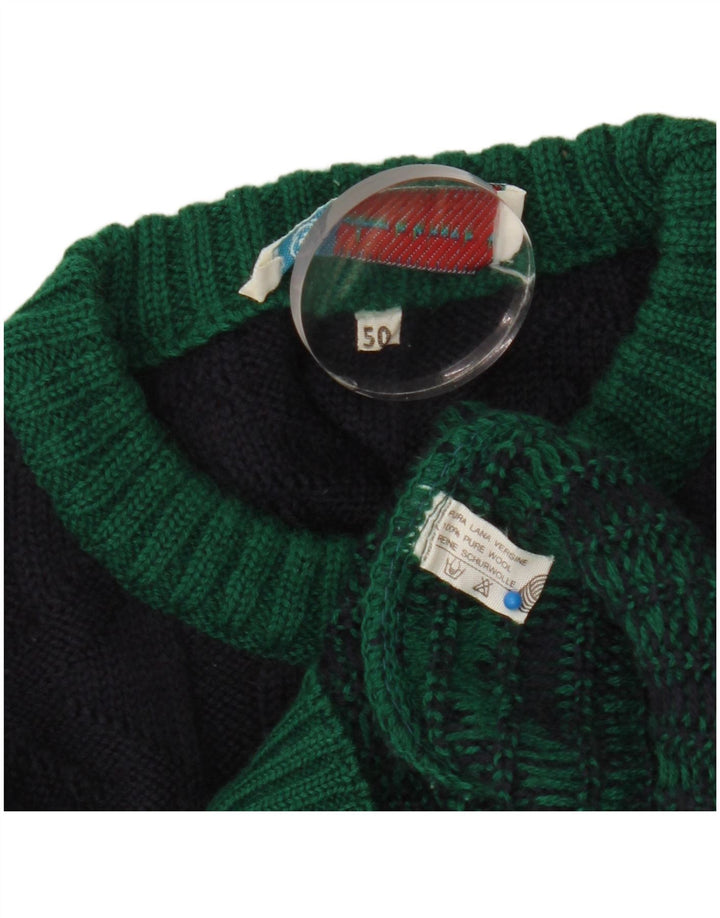 Maglione Maglione Girocollo Uomo Azzurra IT 50 Medio Blu Navy Geometrico
