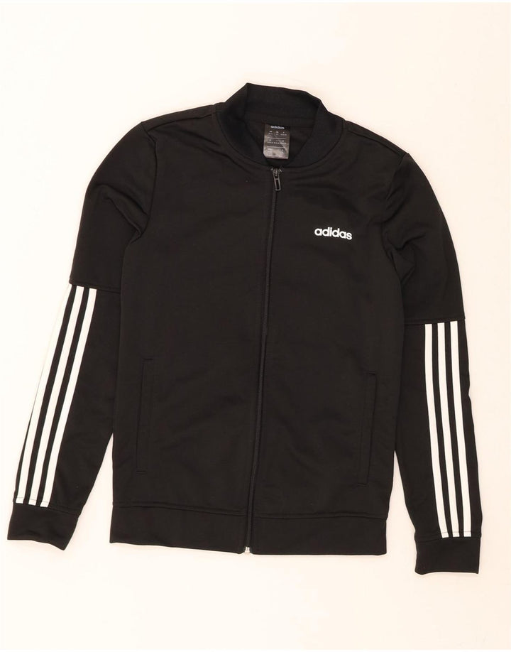ADIDAS Womens Tracksuit Top Jacket UK 4/6 XS Black Polyester Vintage Adidas and Second-Hand Adidas from Messina Hembry 