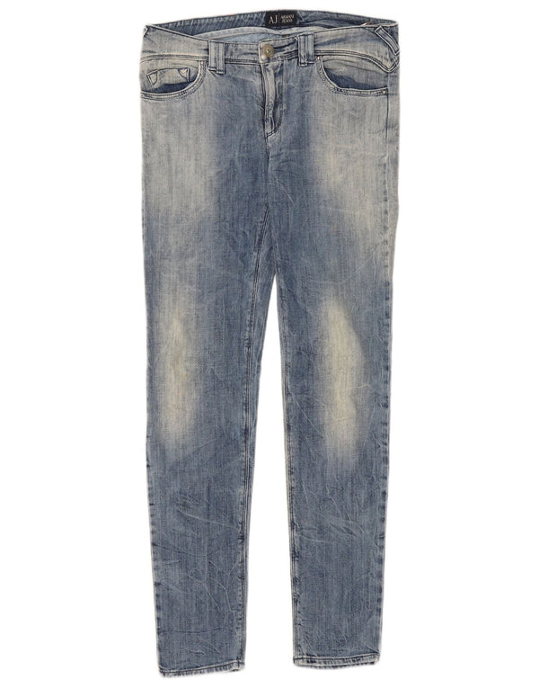 Jeans skinny da donna Armani W28 L30 cotone blu