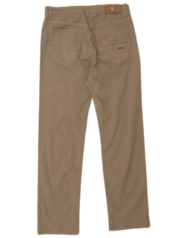 Pantaloni Casual Dritti Uomo Trussardi W32 L32 Cotone Beige