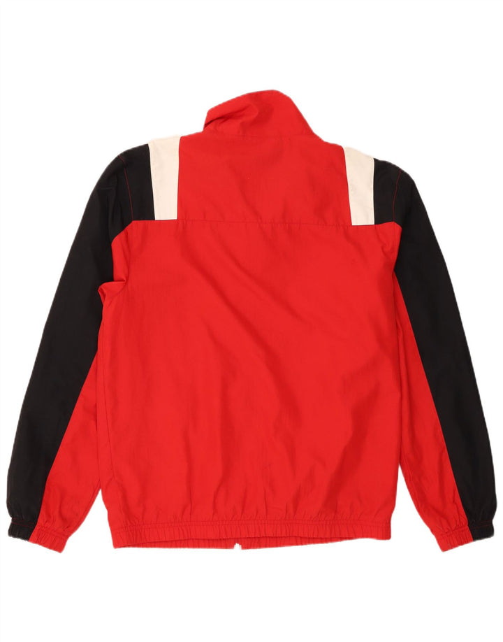 Giacca da tuta da uomo Nike, giacca in poliestere color block rosso medio