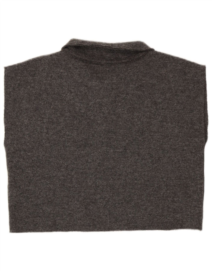 Polo corta senza maniche da donna Zara UK 14 Poliestere grigio medio