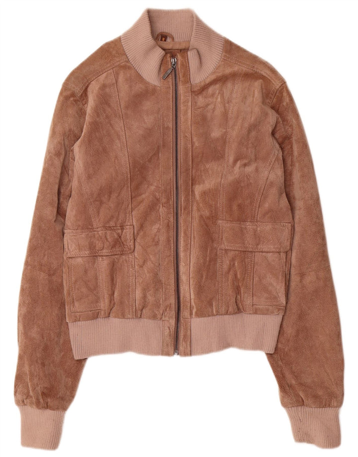 Giubbotto Bomber Donna Scamosciato Conbipel IT 46 Large Pelle Beige