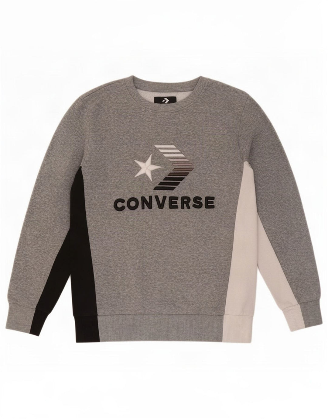Felpa con grafica Converse per ragazzi, 12-13 anni, grande, color grigio