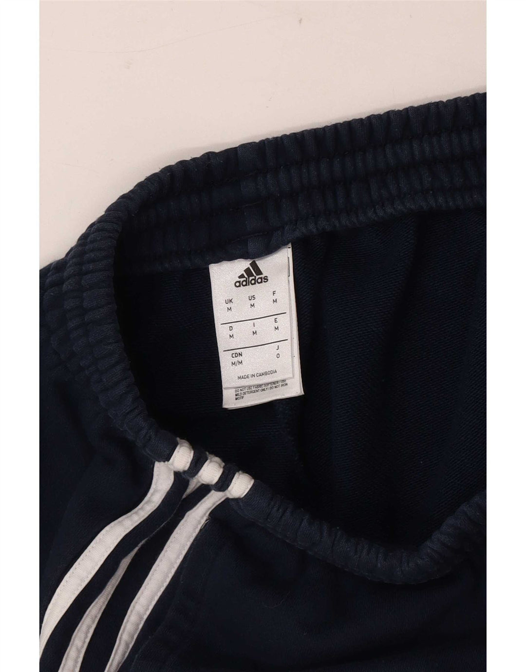 Pantaloncini sportivi da uomo Adidas medi in cotone blu navy