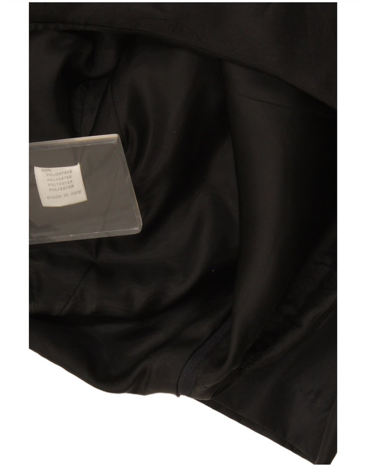 Abito vintage da donna con spalle scoperte UK 8 piccolo poliestere nero