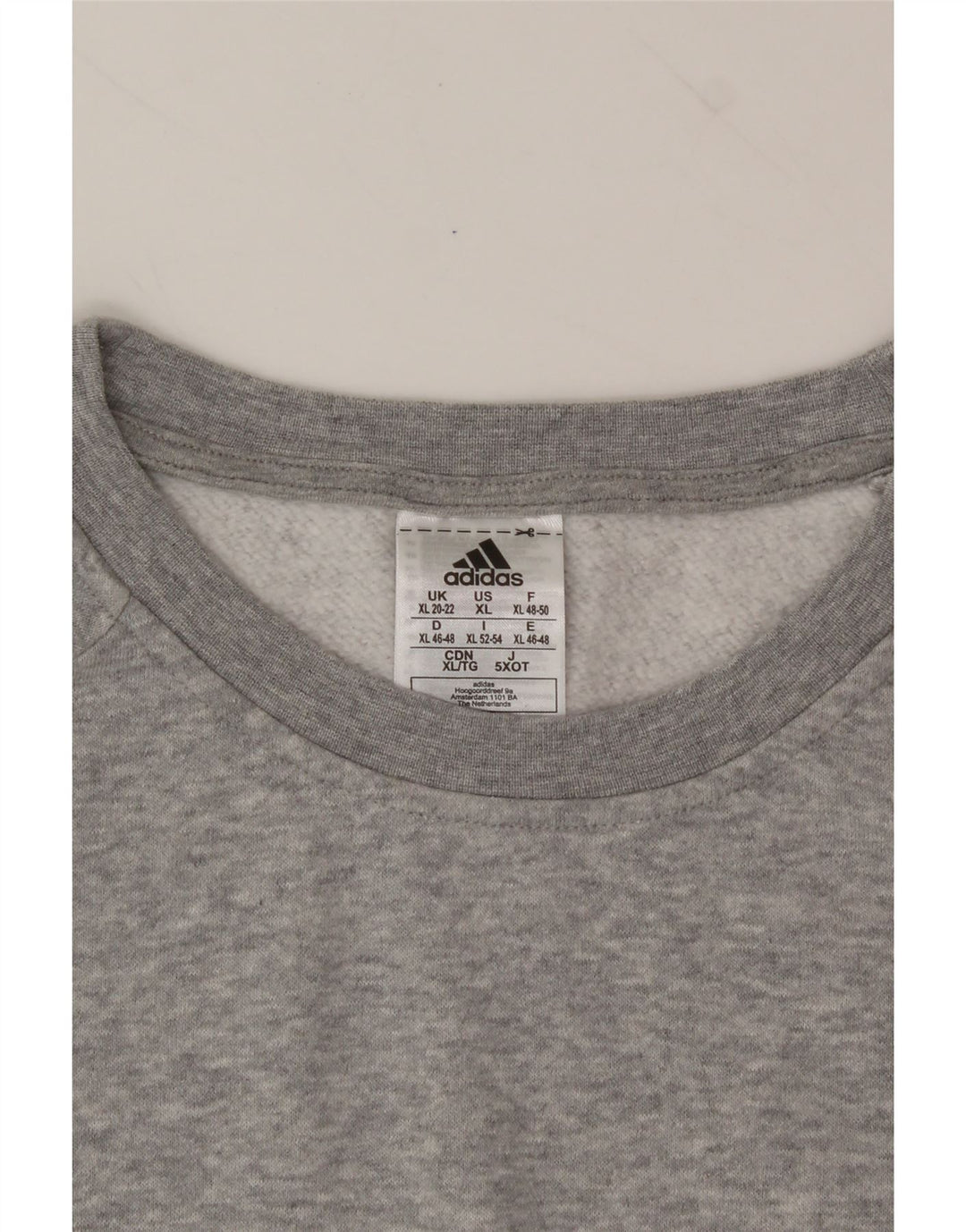 ADIDAS Womens Oversized Sweatshirt Jumper UK 20/22 XL Grey Cotton Vintage Adidas and Second-Hand Adidas from Messina Hembry 
