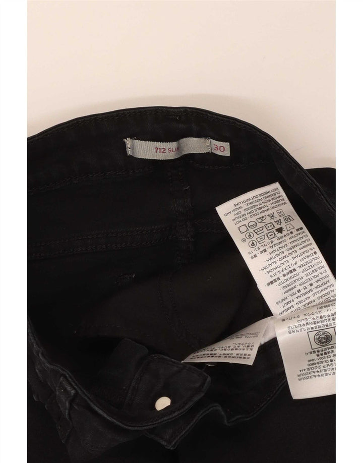 Levi's Jeans slim 712 da donna W30 L31 Cotone nero
