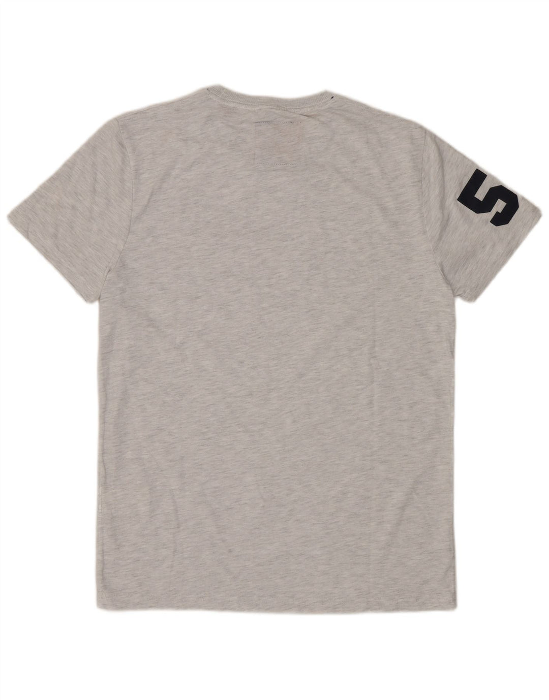 T-shirt grafica da uomo SUPERDRY Top in cotone screziato grigio medio