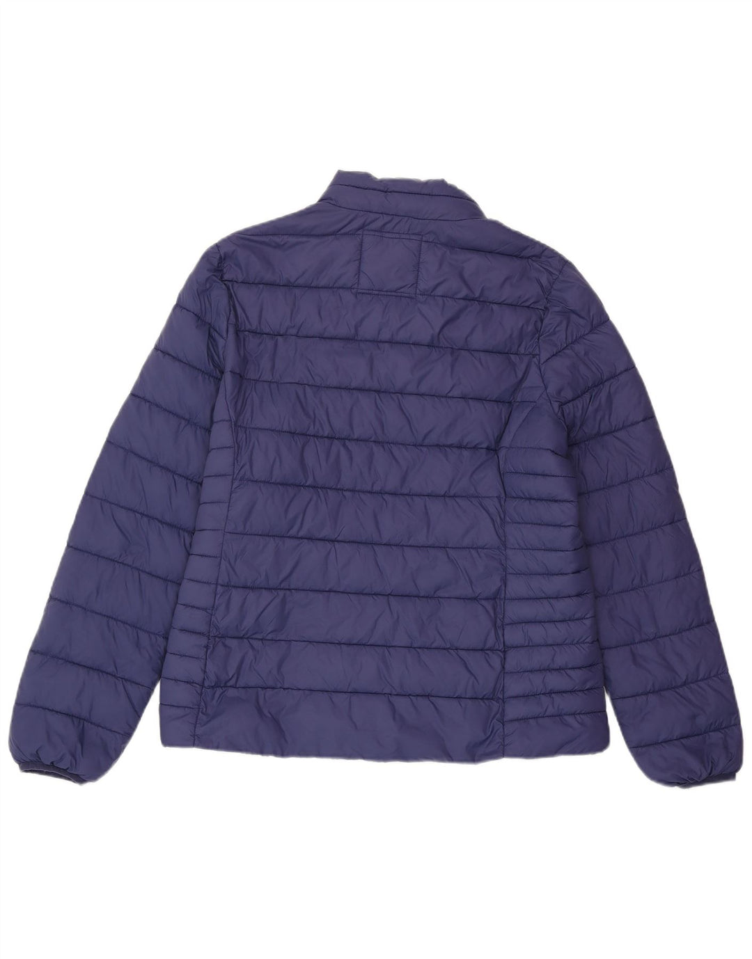 CREW CLOTHING Giacca imbottita da donna UK 14 Large in nylon blu navy