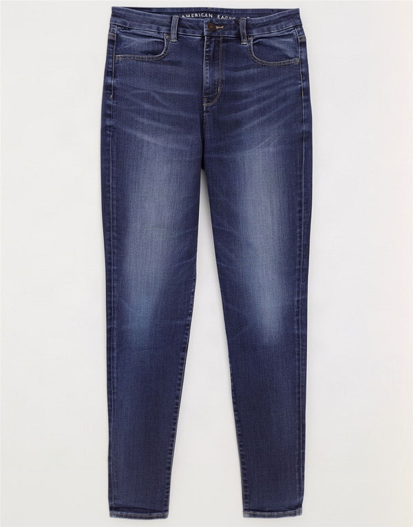 American Eagle Womens Skinny Jeans UK 14 Large W30 L30 Blue Cotton