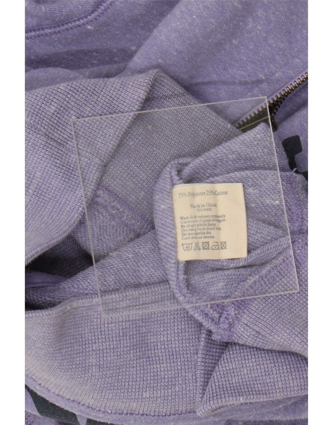 Maglione con cappuccio con zip grafica da uomo Jack Wills Poliestere chiazzato viola medio