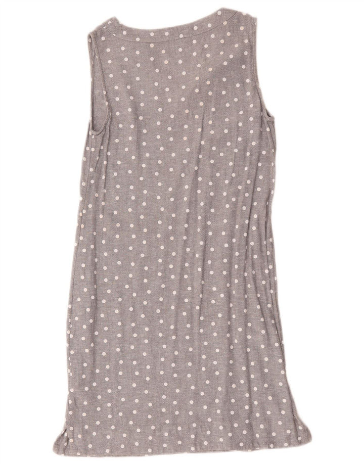Abito a trapezio senza maniche da donna Marks & Spencer UK 10 piccolo grigio maculato