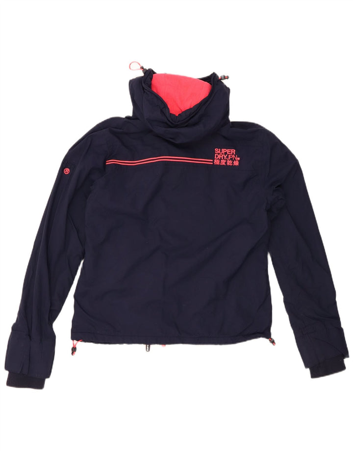 Giacca a vento grafica da donna SUPERDRY UK 14 medio blu navy