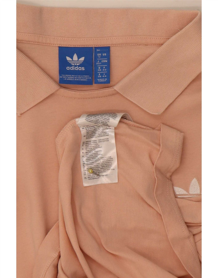 Polo Adidas da donna UK 12 cotone rosa medio