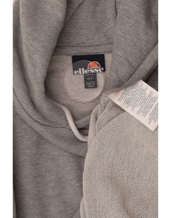 Felpa con cappuccio da uomo Ellesse grande in cotone grigio