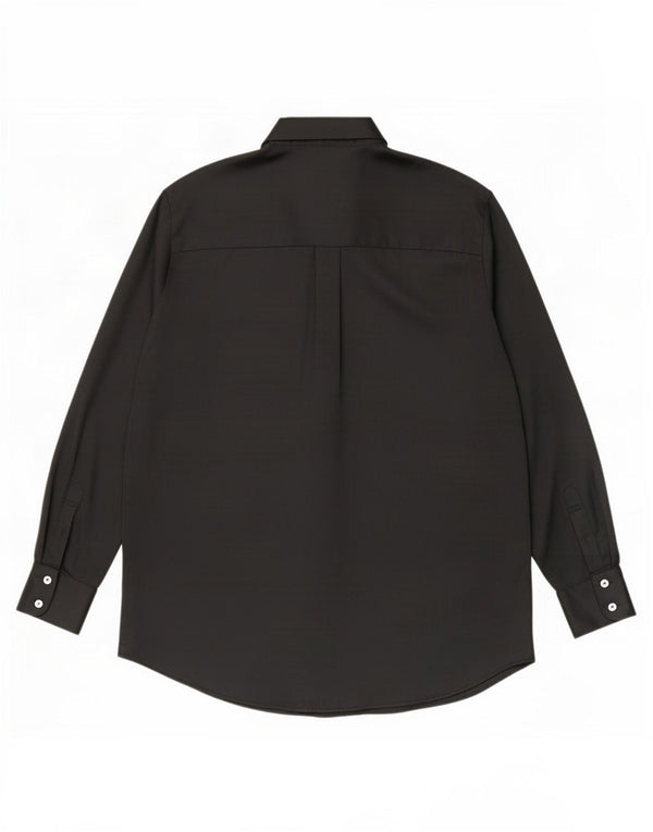 Camicetta camicia oversize da donna Zara UK 10 piccola poliestere nero