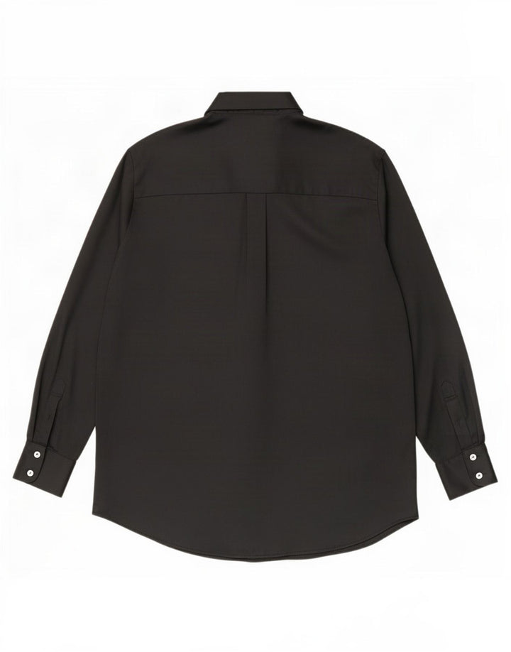 Camicetta camicia oversize da donna Zara UK 10 piccola poliestere nero