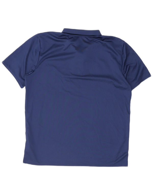 Polo da uomo Umbro XL in poliestere blu navy