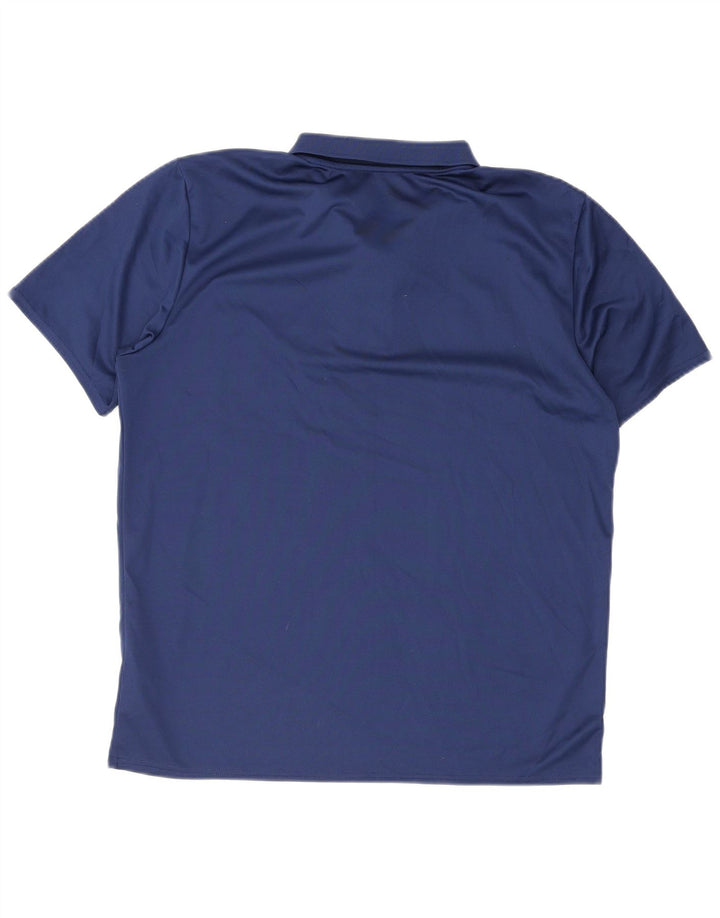 Polo da uomo Umbro XL in poliestere blu navy