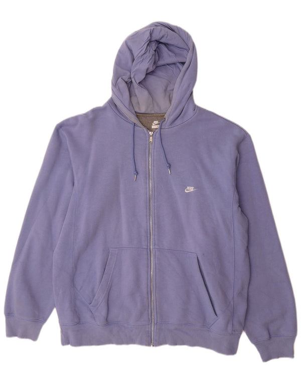 Felpa con cappuccio e zip da uomo Nike UK 45/47 XL cotone viola