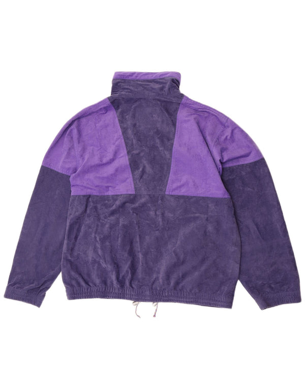 Felpa grafica da donna Great Escapes UK 18 XL Viola anni '90
