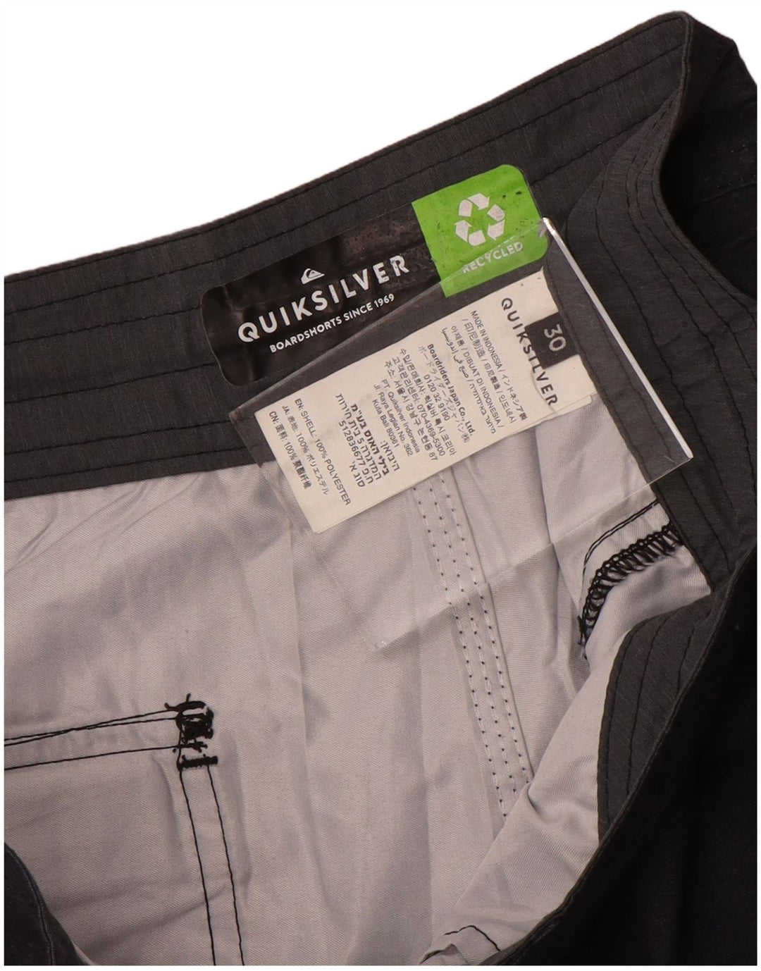 Pantaloncini da bagno grafici da uomo Quiksilver a righe medie multicolori