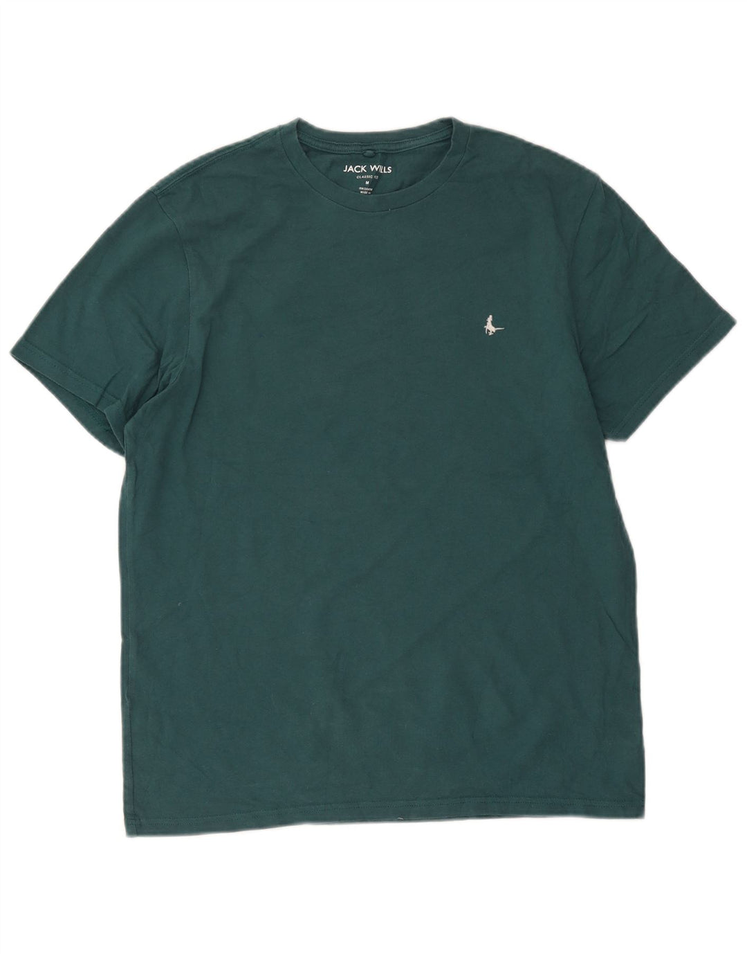 Jack Wills Mens Classic Fit T-Shirt Top Medium Green Cotton