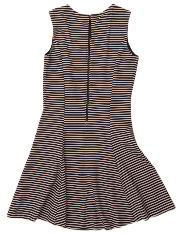 TOMMY HILFIGER Womens A-Line Dress UK 14 Large Navy Blue Striped