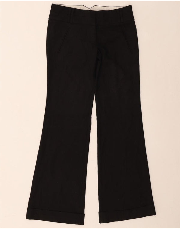 Pantaloni chino bootcut da donna Topshop UK 8 piccoli W28 L31 poliestere nero