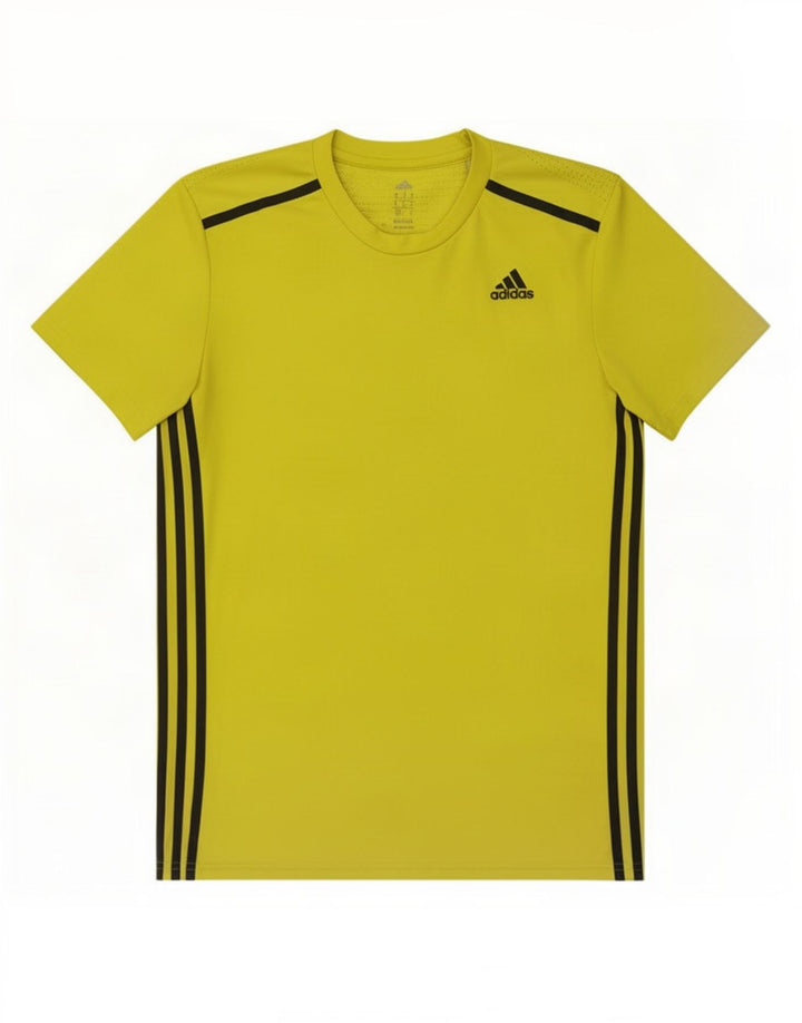 T-shirt Adidas Climacool da uomo Top in poliestere giallo medio
