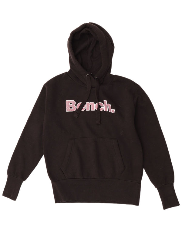 Maglione con cappuccio grafico da donna Bench UK 12 cotone nero medio