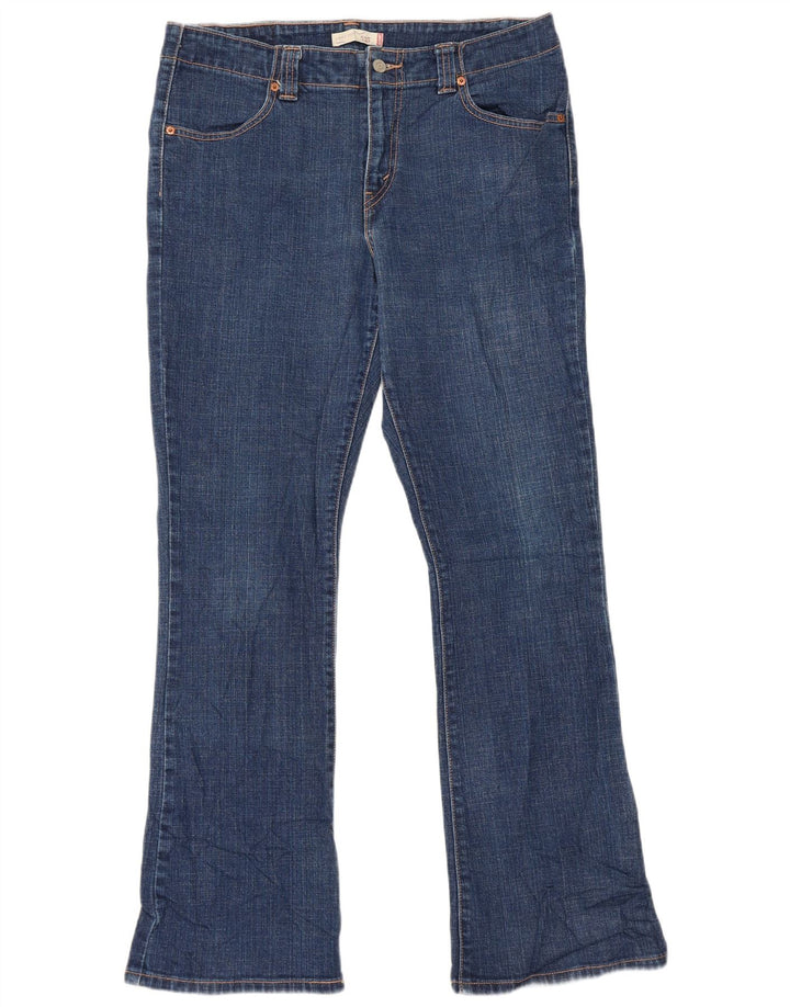 Levi's Donna 525 Bootcut Jeans US 12 Large W34 L32 Cotone Blu