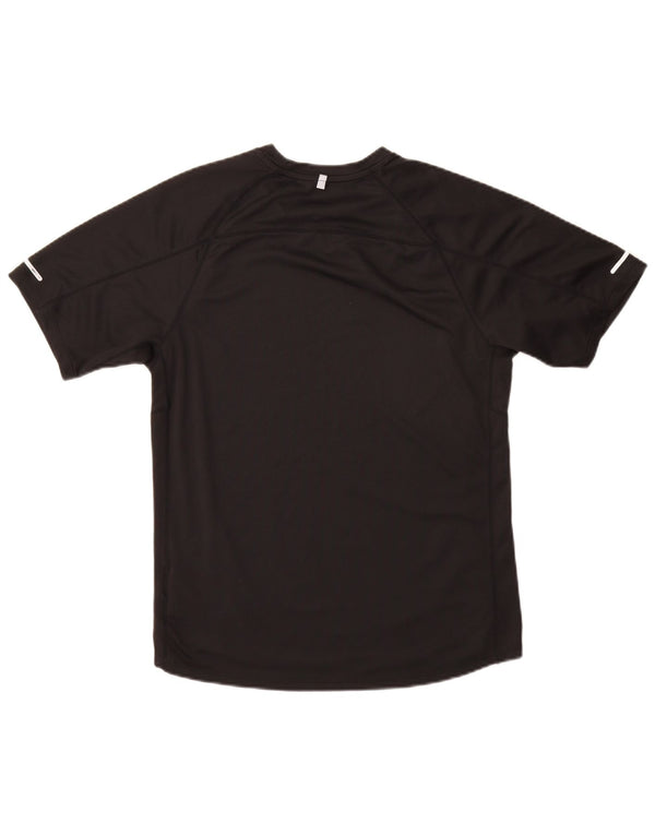 T-shirt Nike da uomo Dri Fit, top in poliestere nero medio