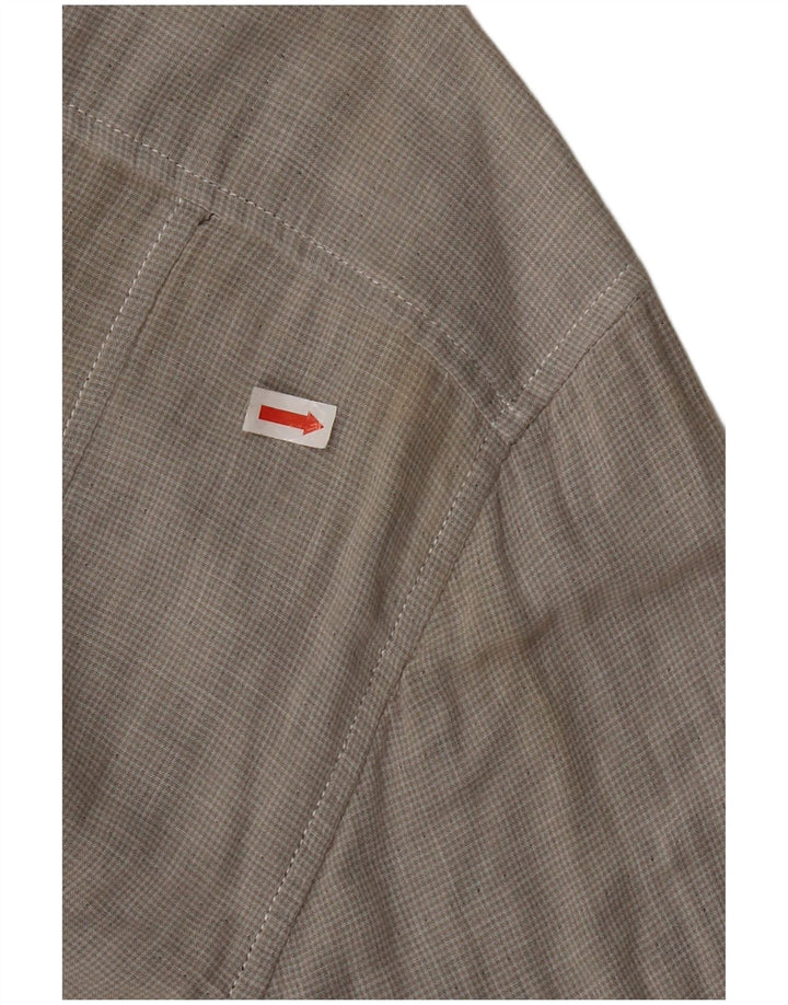 Camicia da uomo Guess 2XL in cotone a quadretti grigio