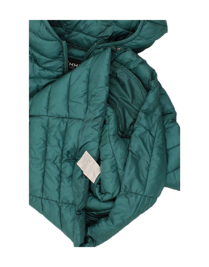 MARELLA Womens EMME Hooded Padded Jacket UK 14 Medium   Green Polyester Vintage Marella and Second-Hand Marella from Messina Hembry 
