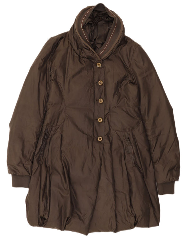 Marithe Francois Girbaud Womens Padded Coat UK 10 Small Brown Polyester