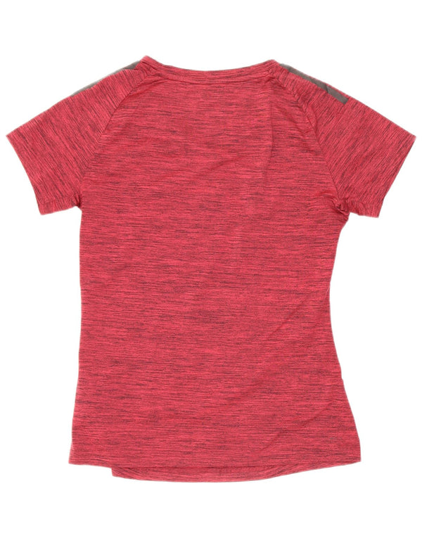 T-shirt Adidas Climalite da donna Top UK 8/10 piccola bordeaux screziata