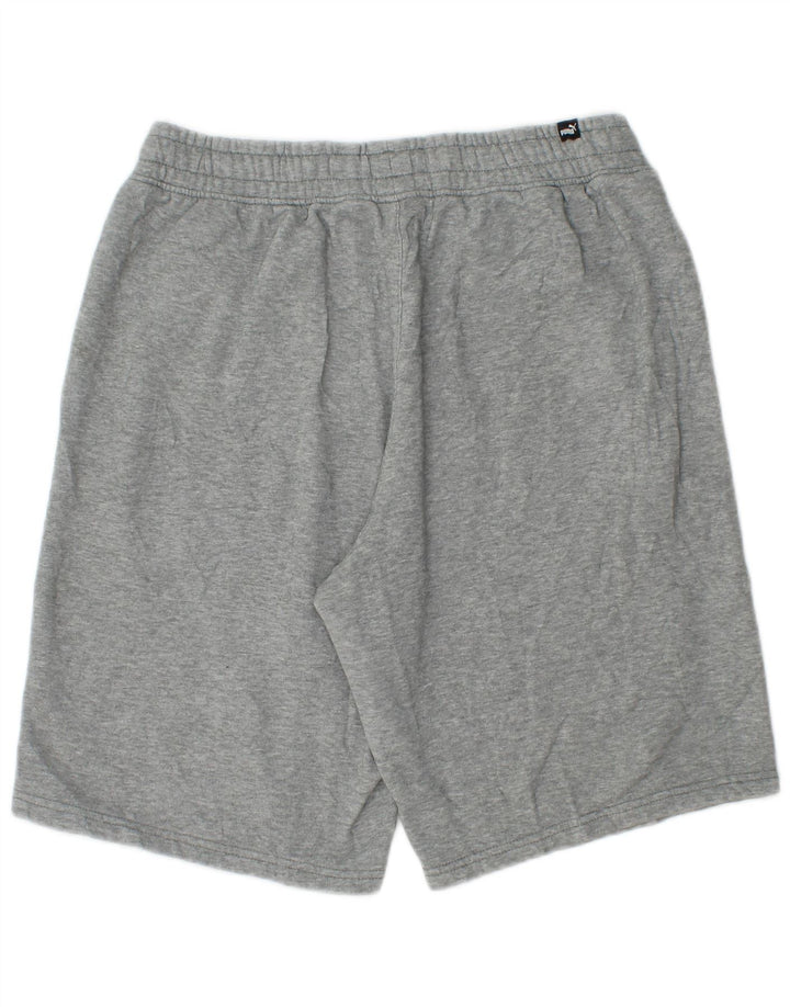 Pantaloncini sportivi da uomo PUMA in cotone screziato grigio medio