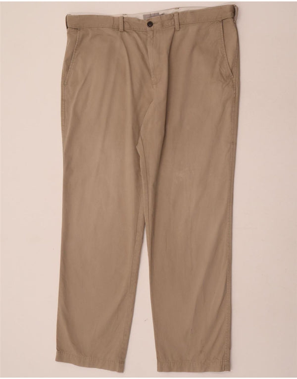 Pantaloni chino vestibilità regolare da uomo Marks & Spencer W42 L33 cotone beige
