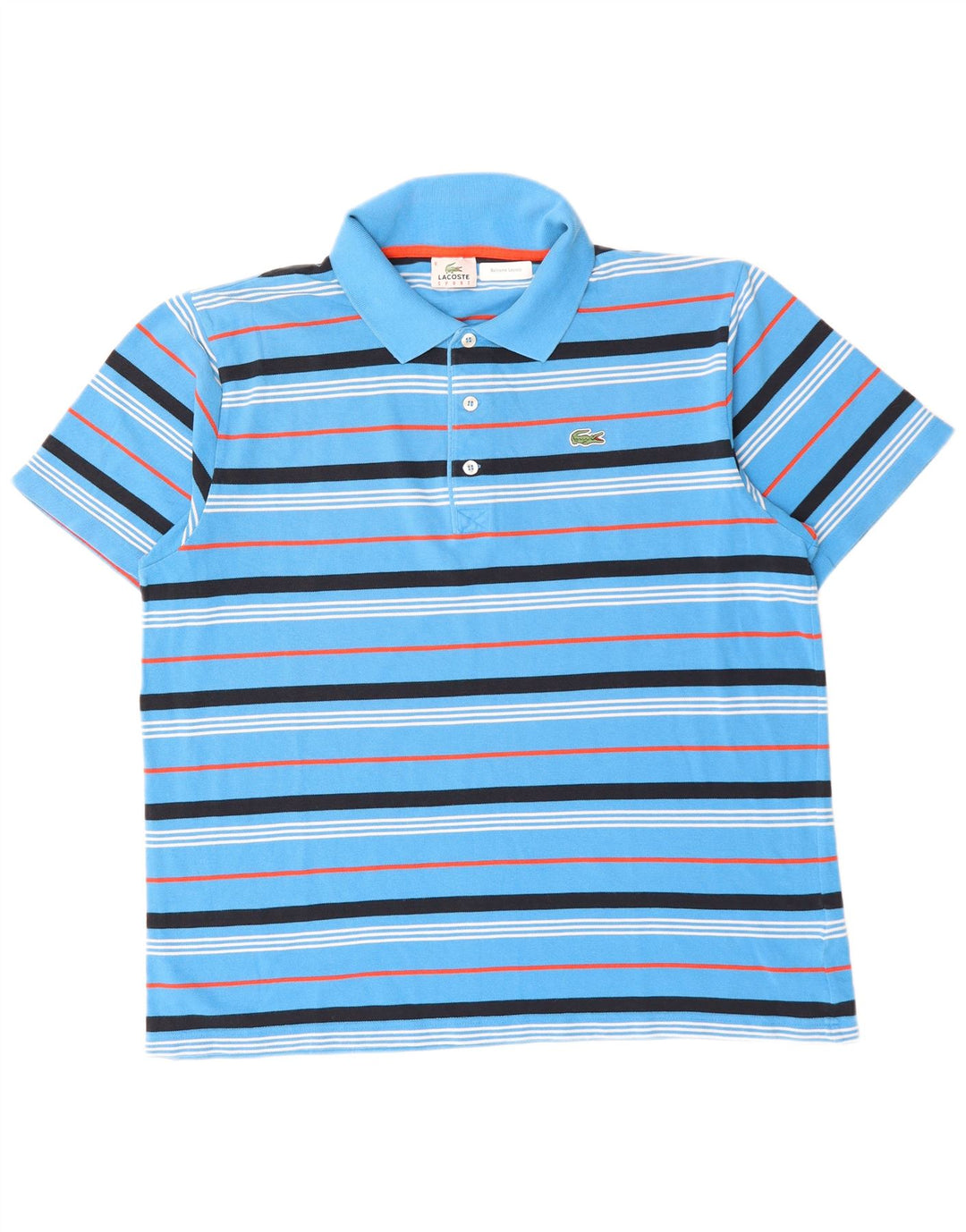 Polo da uomo LACOSTE taglia 6 XL in cotone a righe blu