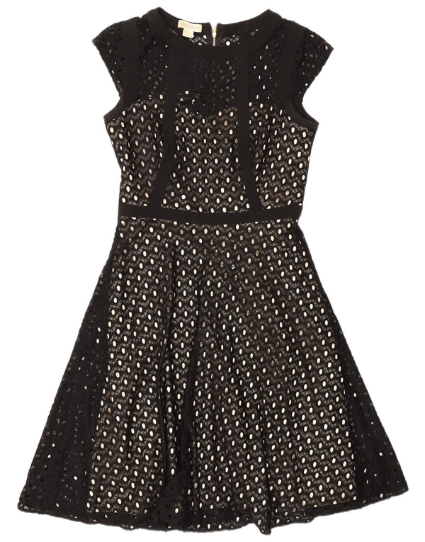 Abito a trapezio da donna Monsoon UK 10 Piccolo nylon nero