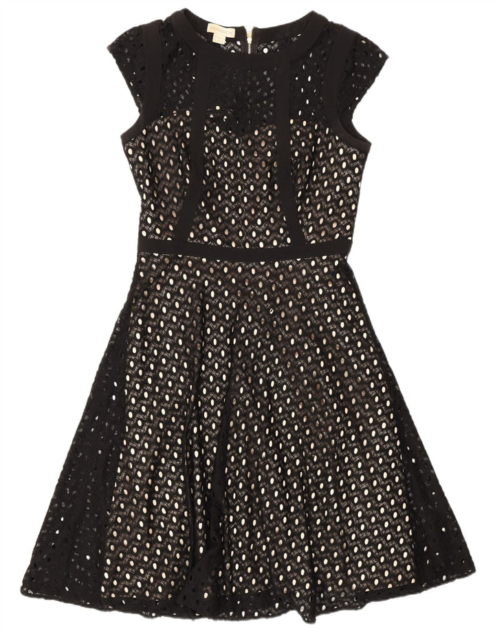 Abito a trapezio da donna Monsoon UK 10 Piccolo nylon nero
