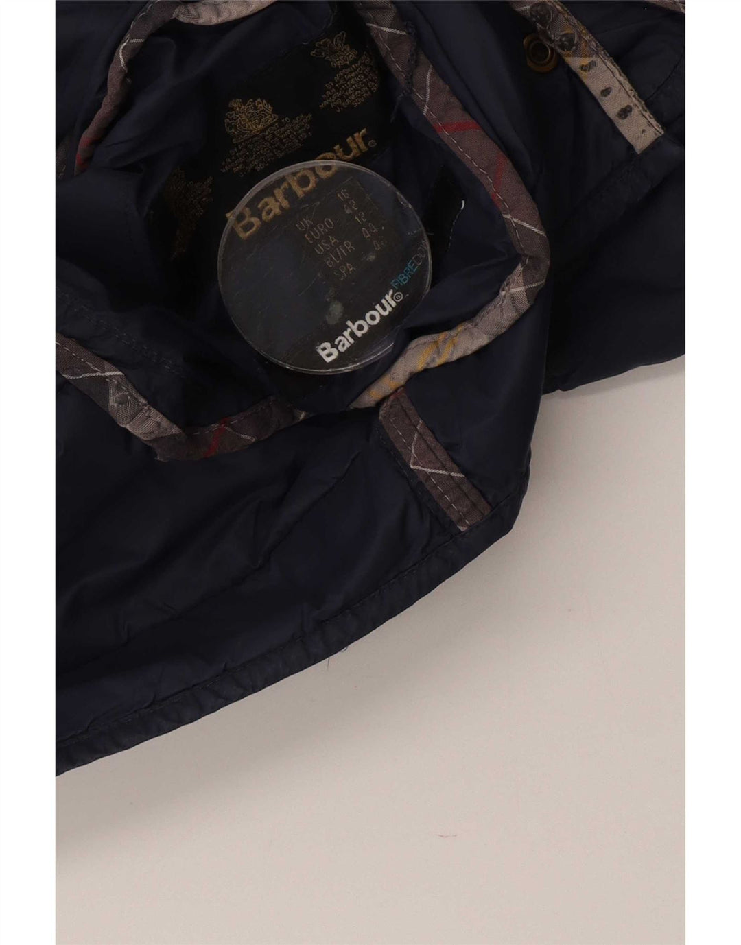 Giacca imbottita da donna Barbour UK 16 Large Blu Navy Colourblock in poliammide